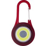 ABS carabiner hook with LED light, red (8175-08)