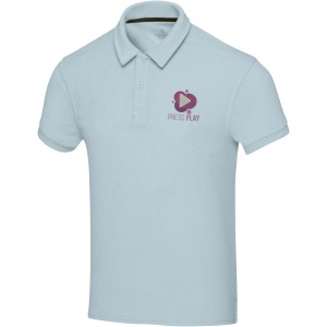 Akoya recycled terry unisex polo, Cloud Blue (T-shirt, mixed fiber, synthetic)