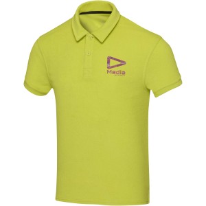 Akoya recycled terry unisex polo, Lime (T-shirt, mixed fiber, synthetic)