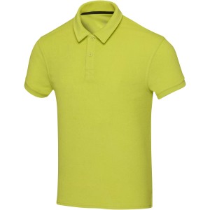 Akoya recycled terry unisex polo, Lime (T-shirt, mixed fiber, synthetic)