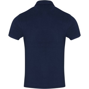 Akoya recycled terry unisex polo, Navy (T-shirt, mixed fiber, synthetic)