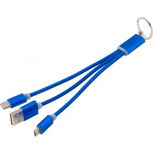 Aluminium alloy cable set Alvin, cobalt blue (Eletronics cables, adapters)