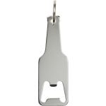 Aluminium bottle opener key chain, silver (8826-32)