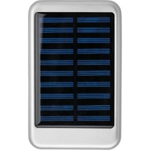 Aluminium solar power bank Tycho, silver