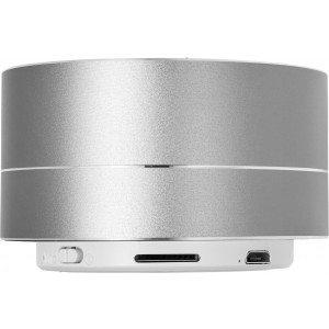 Aluminium wireless speaker Yves, silver (Speakers, radios)