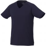 Amery short sleeve men's cool fit v-neck shirt, Navy (3902549)