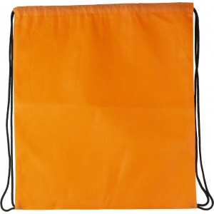 Nonwoven (80 gr/m2) drawstring backpack Nico, orange (Backpacks)