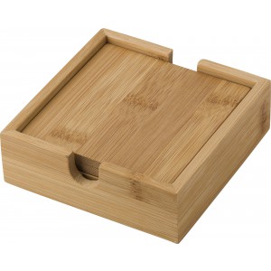 Bamboo coaster set Archer, bamboo (Wood kitchen equipments)