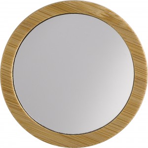 Bamboo pocket mirror Jeremiah, brown (Toiletry mirrors)