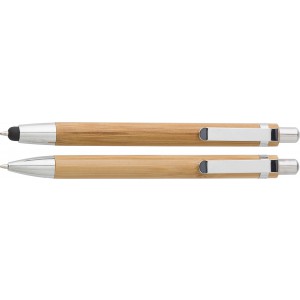 Bamboo writing set Darlene, brown (Pen sets)