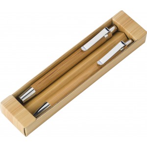 Bamboo writing set Darlene, brown (Pen sets)