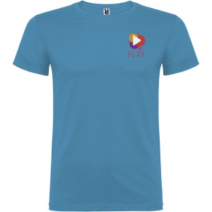 Beagle short sleeve men's t-shirt, Turquois (T-shirt, 90-100% cotton)