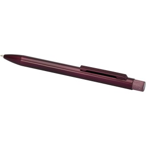 Beatriz recycled brass ballpoint pen, Burgundy (Metallic pen)