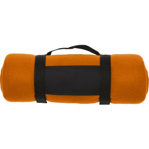 Polar fleece (170-180 gr/m2) blanket Nora, orange (Blanket)