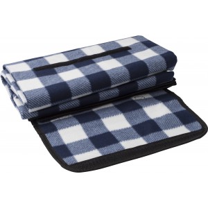 RPET foldable polar fleece blanket Vesper, cobalt blue (Blanket)