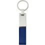 Steel and PU key holder Keon, cobalt blue