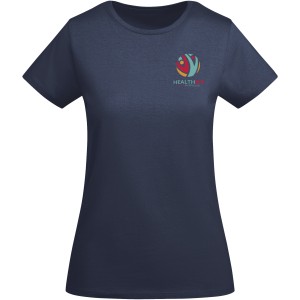 Breda short sleeve women's t-shirt, Navy Blue (T-shirt, 90-100% cotton)