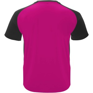 Bugatti short sleeve kids sports t-shirt, Fuchsia, Solid black (T-shirt, mixed fiber, synthetic)