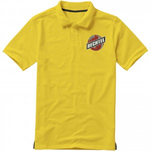 Calgary short sleeve men's polo, Yellow (Polo shirt, 90-100% cotton)