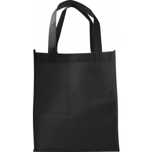 Nonwoven (80 gr/m2) shopping bag. Kira, black (Shopping bags)