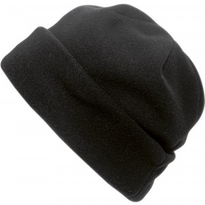 Polyester fleece (200 gr/m2) beanie Elliana, black (Hats)