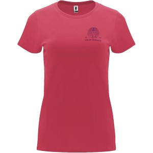 Capri short sleeve women's t-shirt, Chrysanthemum Red (T-shirt, 90-100% cotton)