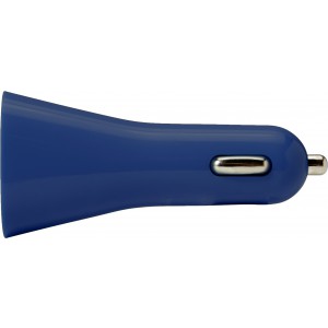 ABS Car charger with 2 USB ports., blue (Car accesories)