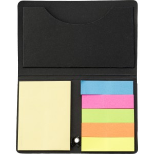 Cardboard sticky note set Bjorn, black (Sticky notes)