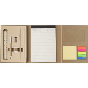 Cardboard writing folder Montana, brown (Folders)