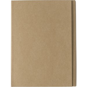 Cardboard writing folder Montana, brown (Folders)