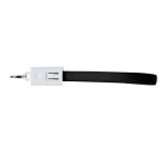 Charging cable and key holder in one, black (8527-01)