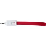 Charging cable and key holder in one, red (8527-08)
