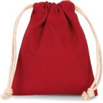 COTTON BAG WITH DRAWCORD CLOSURE - SMALL SIZE, Cherry Red, U (KI0748CY-U)