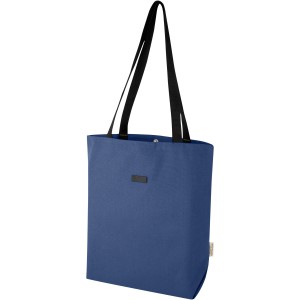 Joey GRS recycled canvas versatile tote bag 14L, Navy (cotton bag)