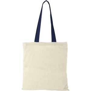 Nevada 100 g/m2 cotton tote bag with coloured handles, Natur (cotton bag)