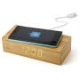 Bamboo wireless charger and clock Rosie, bamboo