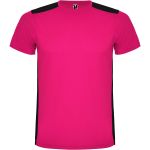 Detroit short sleeve kids sports t-shirt, Fuchsia, Solid black (K66529C)