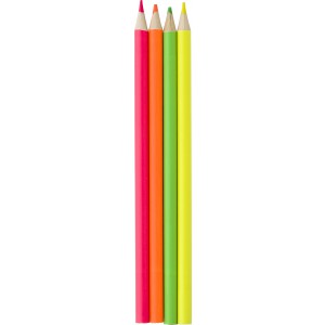 Wooden highlighter pencil set Kaden, brown (Drawing set)
