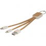 Bates wheat straw and cork 3-in-1 charging cable, Natural