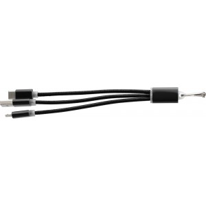 Aluminium alloy cable set Alvin, black (Eletronics cables, adapters)