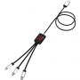 SCX.design C17 easy to use light-up cable, Red, Solid black
