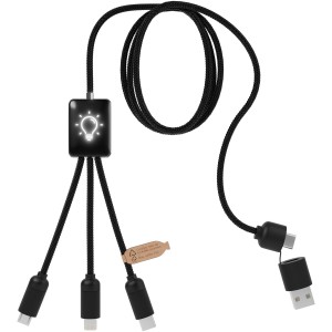 SCX.design C28 5-in-1 extended charging cable, Solid black, White (Eletronics cables, adapters)