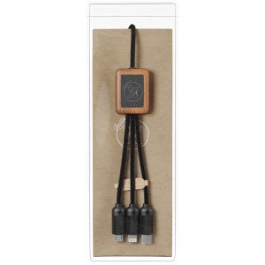 SCX.design C29 3-in-1 bamboo cable, Wood, Mid green (Eletronics cables, adapters)