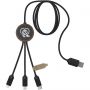 SCX.design C36 3-in-1 rPET light-up logo charging cable, Wood