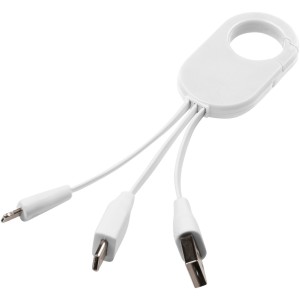 Troop 3-in-1 charging cable, White (Eletronics cables, adapters)