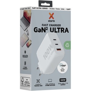 Xtorm XEC100 GaN2 Ultra 100W wall charger, White (Eletronics cables, adapters)