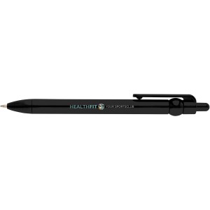 Fidget recycled plastic ballpoint pen (black ink), Solid bla (Plastic pen)