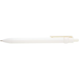 Fidget recycled plastic ballpoint pen (black ink), White (Plastic pen)