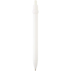 Fidget recycled plastic ballpoint pen (black ink), White (Plastic pen)