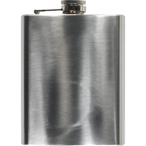 Stainless steel hip flask Brittany, silver (Flasks)